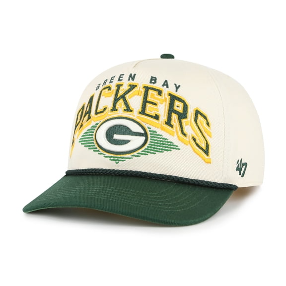 Men's-'47 Cream Green Bay Packers Pomona Rope Hitch Adjustable Hat