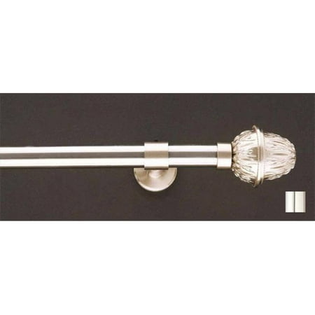 Liber 1156 Curtain Rod Set 1 In Chrome 63 In Walmart Com