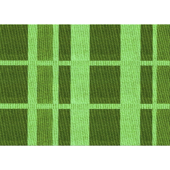 Ahgly Company Machine Washable Indoor Rectangle Transitional Green Area Rugs, 3' x 5'