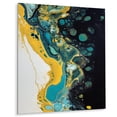 thumbnail image 2 of Designart "Liquid Dreams in Teal and Yellow IV" Abstract Shapes Metal Art Living Room, 2 of 5