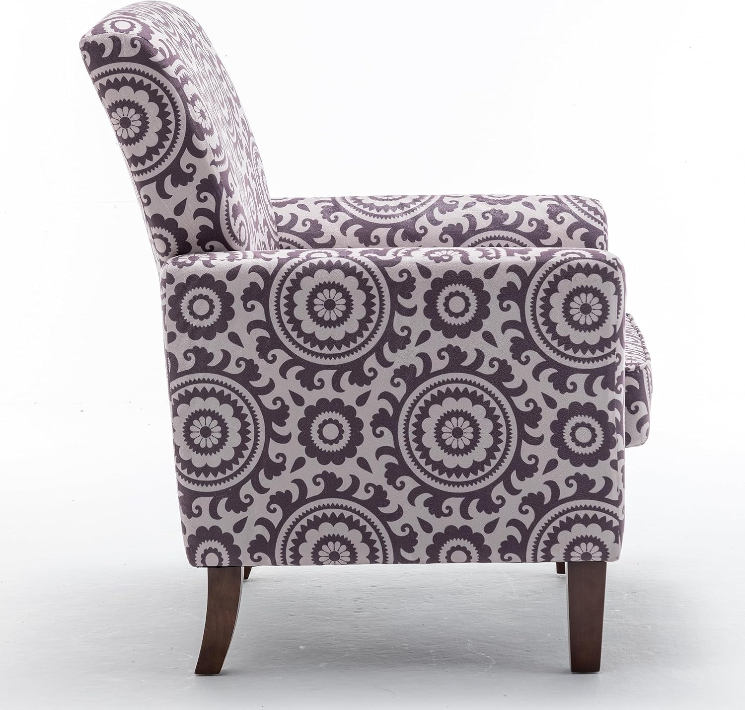 US Pride Furniture Contemporary Accent Arm Chair with Birch Wood Frame and Microfiber Upholstery Armchair for Office and Living Room Decor Removable Cushions 02 Printed Fabric