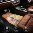 thumbnail image 4 of ZICANCN Waterproof Car Floor Mats Full Set, Watercolor Floral Patterns Automotive Carpet Mats for Vehicle Trucks Suv Jeep, 4 Pieces, 4 of 6