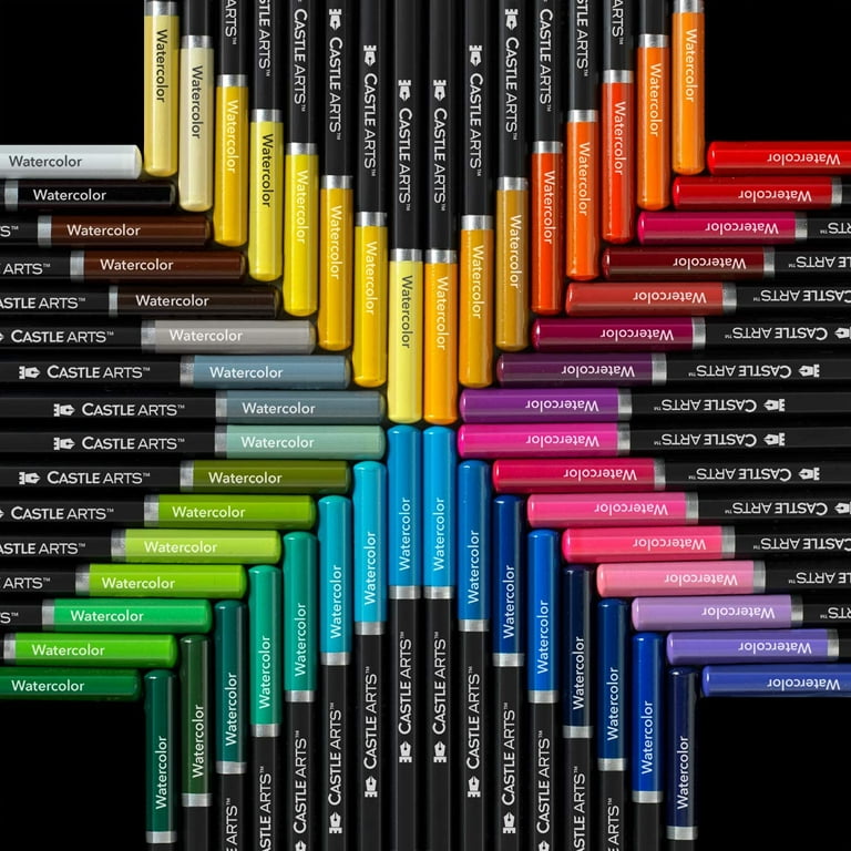 Castle Art Supplies 72 Colored Pencils Zip-Up Set for Adults Kids Artists |  for
