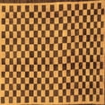 thumbnail image 1 of Ahgly Company Indoor Square Checkered Brown Modern Area Rugs, 8' Square, 1 of 4