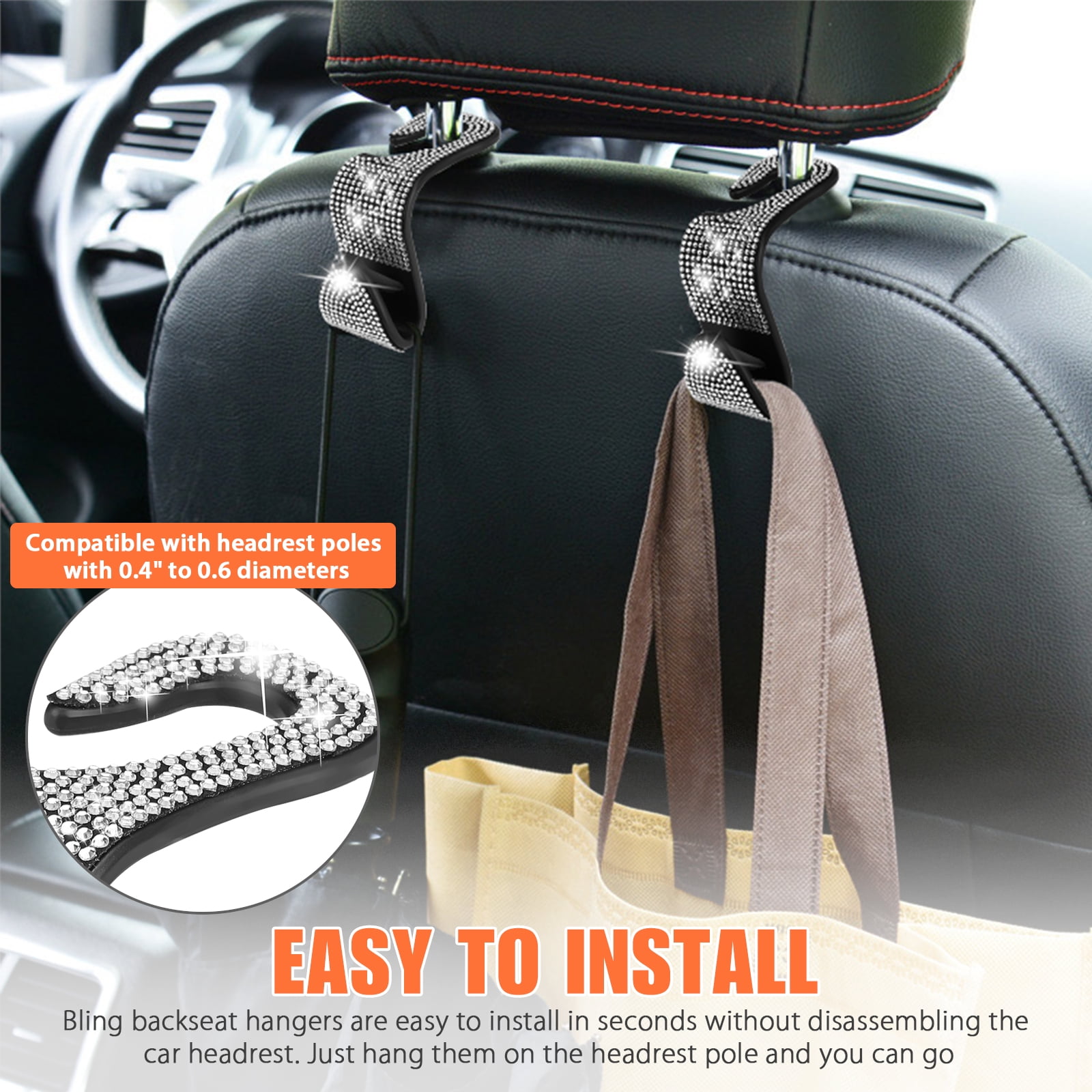 Car Backseat Headrest Hook,Hanger Universal Durable Organizer Space Saver  for Handbag at Rs 28/piece, Car Back Seat Organizer in Surat