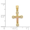 thumbnail image 3 of FB Jewels 10K Two Tone Color Gold Small CZ Crucifix Pendant, 3 of 3
