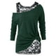 thumbnail image 1 of Tops de Mujer Camisas de Manga Larga Otoño Cuello Redondo Fondo de Encaje Camisa de Cuello Redondo Conjunto de Dos Piezas Recreativo Odeerbi  ODB149742, 1 of 5