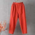 thumbnail image 2 of Lixiuxyad Casual Pants for Women "Women's Lightweight Casual Plus Size White Loose Fit High Waisted Crop Pants" Red, 2 of 3