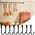 thumbnail image 4 of czcpp-20 Pcs Black J Shaped Hook - Stainless Steel Clip-on Hanging Sink Grid Heavy Duty Wire Rack Hook for Kitchen, Bedroom, Office, 4 of 4
