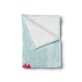thumbnail image 2 of Floral Vintage Soft Flannel Fleece Throw Blanket, Colorful Flowers and Leaves Botanical Illustration, Cozy Plush for Indoor and Outdoor Use, 50" x 70", Pale Blue and Multicolor, by Ambesonne, 2 of 5
