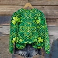 thumbnail image 7 of Levmjia Womens Sweatshirts Fashion Loose Round Neck Solid Color Long Sleeve St. Patrick's Day Printed Casual Shirt Holiday Breathable Comfortable Work Home Wear, 7 of 7