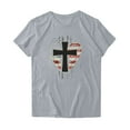 thumbnail image 4 of Fartey 4th of July T-Shirt for Women Trendy Graphic Tees Summer Casual Short Sleeve Crew Neck Tops Independence Day Patriotic Blouses Gray XXXL, 4 of 4