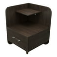 thumbnail image 3 of Furniture of America Ames Adult Modern 1-Drawer Nightstand with 2-Shelf, Wenge, 3 of 15