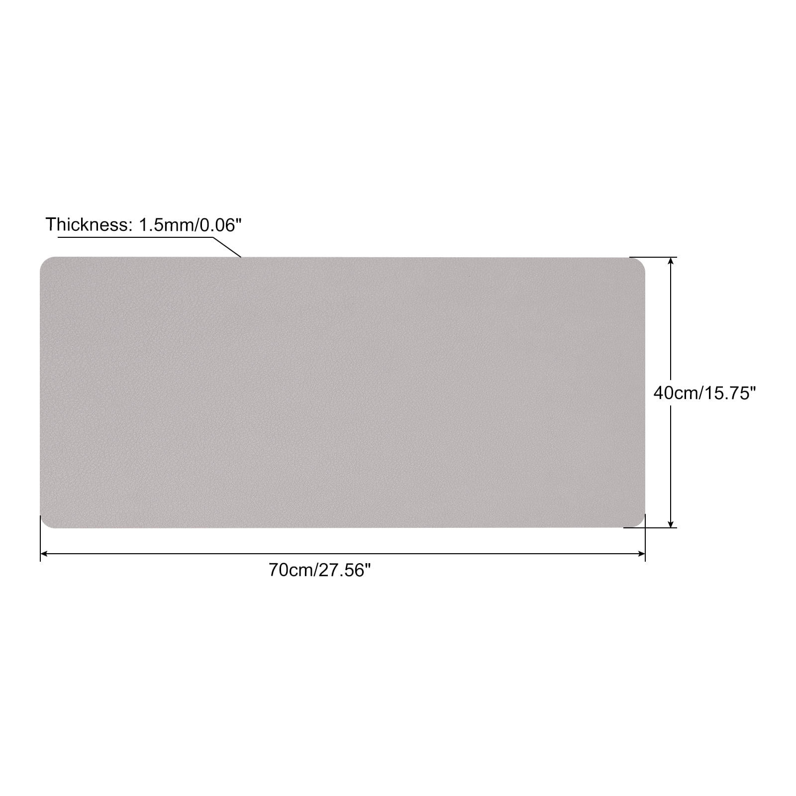 Unique Bargains Desk Mat Protector Non-Slip Mouse Pad Mat Gray 70"x40"