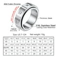 thumbnail image 2 of Clearance Spinner Silver Ring for Women Men Fidget Band Rings for Relieve Anxiety Finger Ring Birthday Mothers Day Jewelry Gifts, Size 12, 2 of 6