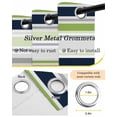 thumbnail image 6 of Minimalist Stripes Blackout Curtains for Bedroom Living Room, Navy Blue Grey Green Horizontal Stripe Modern 72 In Long Thermal Insulated Room Darkening Drapes Grommet Window Treatments, 52 x 72 In, 6 of 9