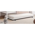 thumbnail image 5 of Miekor Furniture 1pc Twin Size Metal Daybed With Trundle Contemporary Style Full Metal Structure Mattress Ready White Finish MK7168, 5 of 6