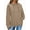 Dark Khaki, variant on Fantaslook Womens Hoodies Casual Long Sleeve Waffle Pullover Tops Oversized Hooded Sweatshirts with Pocket