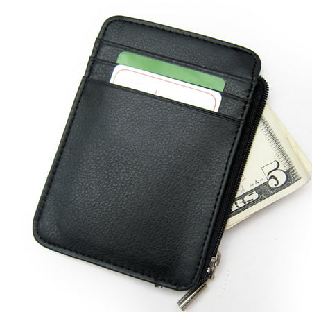 RFID Mens Leather Money Slim Front Pocket Wallet ID Credit Card Coin Holder New - 0