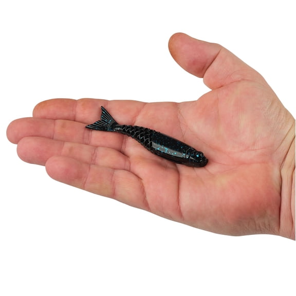 Berkley PowerBait® PowerStinger, 3.5 in, Minnows, Black Blue Fleck (7 Count)