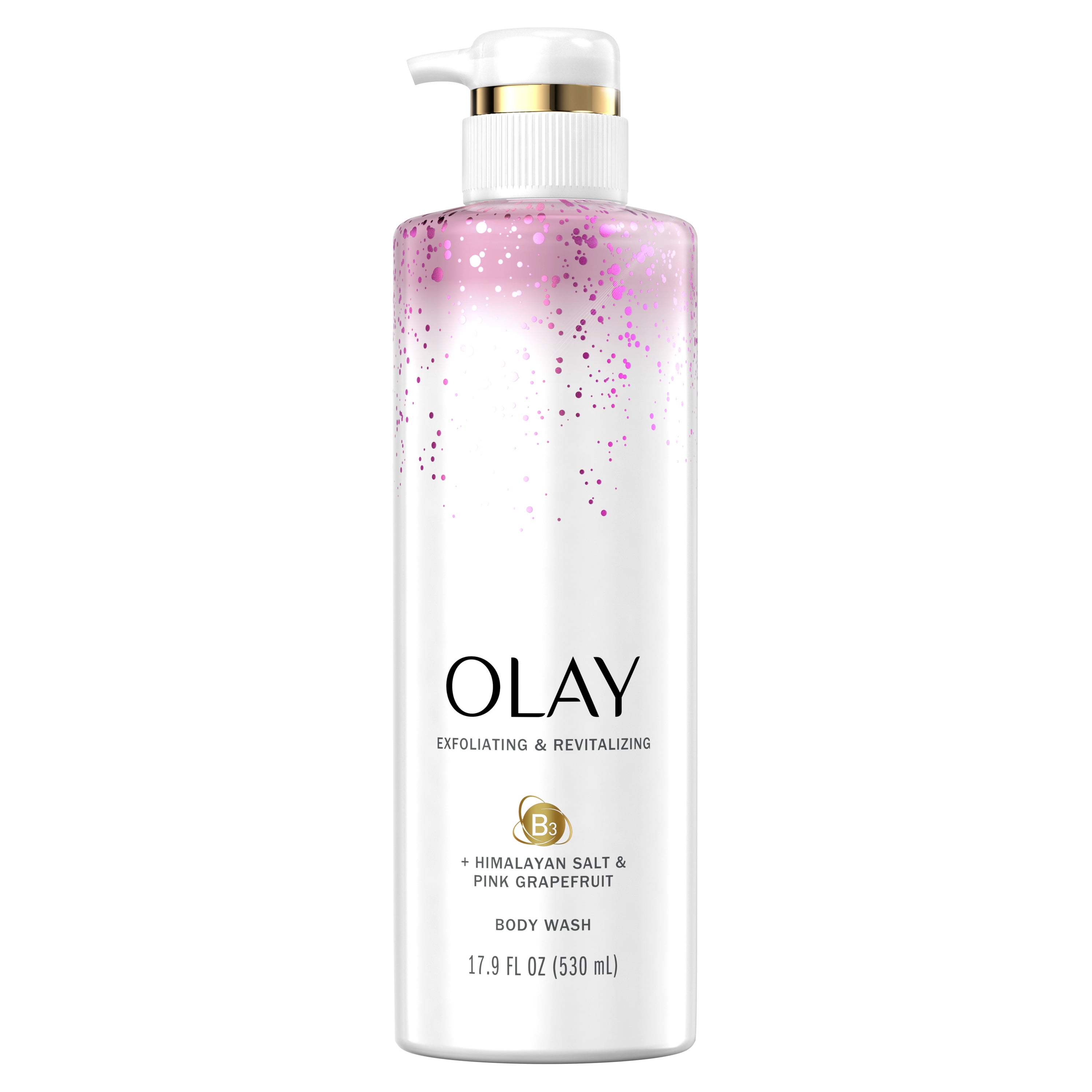 Olay Exfoliating & Revitalizing Body Wash with Himalayan Salt, Pink