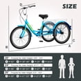 thumbnail image 5 of MOPHOTO Adult Tricycle Bike 3 Wheeler Bicycle 7 Speed Portable Tricycle 20" Wheels, Sky Blue, 5 of 12