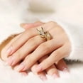 thumbnail image 4 of HKEJIAOI Halloween Storage Delicate Dragon Open Adjustable Zirconia Luck Ring, 4 of 9