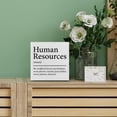 thumbnail image 4 of Zomyto 5"x5" Human Resources Definition Decorative Wooden Box Sign HR Manager Gift Wood Block Plaque Desk Decor Office Shelf, 4 of 5