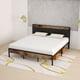 thumbnail image 1 of ULEW | Cama King con Marco Metálico, Luz LED Integrada y Tapizado en PU | Estructura de MDF con Espuma | Diseño Moderno y Cómodo | Tamaño 2192x1935x1030mm, 1 of 7
