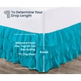 thumbnail image 5 of SGI Bedding 18 Inch Multi Ruffled Bed Skirt | Microfiber Bed Skirt | Fade Resistant, Wrinkle Free, Anti-static, Decorative, Extra Storage Space, Clutter-Free | California King, Turquoise Blue, 5 of 8