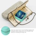 thumbnail image 3 of Autua Stars Moon Jewelry Box for Necklace, Ring, Earring - Compact Travel Case with Multiple Storage Spaces and Zipper Closure Green, 3 of 5