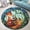 Fox Band, variant on Circle Area Rug, Cat UFO Washable Non-Slip Floor Carpet, Soft Rug for Living Room Bedroom Decor 24 Inch
