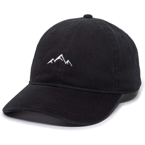Vintage Washed Cotton Dad Hat - Unstructured Mountain Embroidered Baseball Cap for Men & Women, Adjustable Low Profile Outdoor Hat