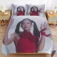 thumbnail image 1 of ROSÉ Smooth Texture Sleep Arrangement Cozy Build Thread Detail Duvet Cover Sets Fit for All, 1 of 5