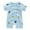 Blue, variant on matoen Newborn Toddler Baby Girls Boys Bodysuit Summer Round Neck Cartoon Print Romper Short Sleeve Button One-piece Jumpsuit