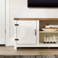thumbnail image 5 of Walker Edison Modern Farmhouse Barn Door TV Stand for TVs up to 65”, White/Barnwood, 5 of 25