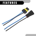 thumbnail image 6 of Unique Bargains 4 Pair Universal 9006 Car LED Bulb Socket Auto Male Female Wiring Harness Connector Pigtail Plug, 6 of 8