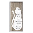 thumbnail image 4 of Stupell Industries Humorous Cat Quote Grainy Pattern Sitting Silhouette Graphic Art Gray Framed Art Print Wall Art, Design by Daphne Polselli, 4 of 5