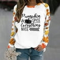 thumbnail image 2 of Dyegold Thanksgiving Sweaters Ladies Cute Funny Graphic Ugly Pullover Tops Maternity Sweatshirt Sweatshirt For Women Cotton Linen Long Sleeve ​Christmas ​Women Sweater ​Womens $15 & Under, 2 of 5