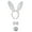 White, variant on Petitebelle Bunny Ear Headband Bowtie Tail 3pc Costume (White, One Size)