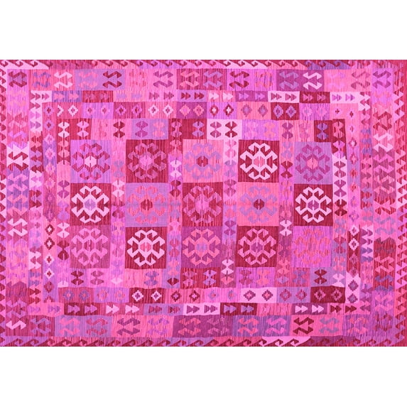 Ahgly Company Indoor Rectangle Southwestern Pink Country Area Rugs, 4' x 6'