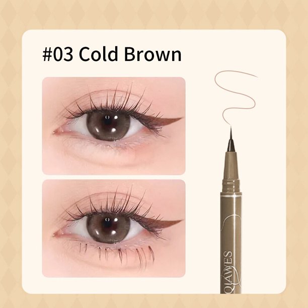 Lápiz Delineador de ojos líquido mate, castaño Natural, marrón, tumbado, lápiz de seda, impermeable, contorno, sombra de ojos, dibujo, pestañas Gao Jinjia LED