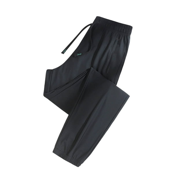 Pantalones deportivos casuales largos con cintura elástica y estampado floral para mujer