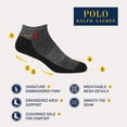 thumbnail image 2 of POLO RALPH LAUREN Men's Classic Sport Marled Socks-6 Pair Pack-Breathable Mesh and Arch Support, 2 of 3
