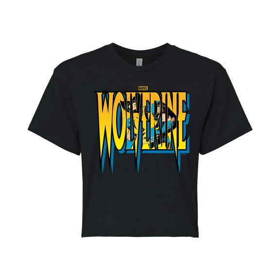 Marvel Wolverine - Logo - Juniors Cropped Graphic T-Shirt
