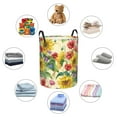 thumbnail image 6 of Daiia Sunflower Cornflower Poppy Round Laundry Basket with Handles Thickened Waterproof Circular hamper,Dirty Clothes Storage Basket for Bedroom,Bathroom,College Dorm-Medium, 6 of 8