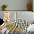 thumbnail image 3 of Snail Soft Flannel Fleece Throw Blanket, Slug with Antennas up Curiosity Ornate by Geometric Little Spirals, Cozy Plush for Indoor and Outdoor Use, 50" x 60", Khaki White, by Ambesonne, 3 of 5