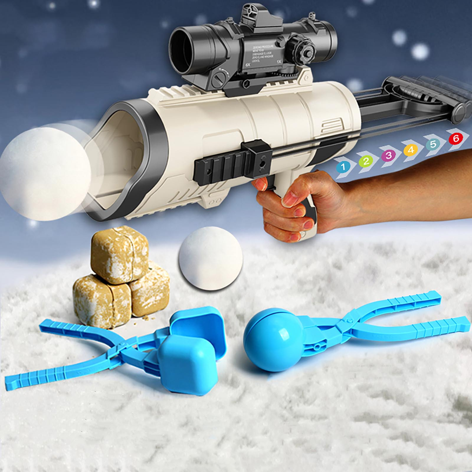 Snorda Snowball Fight Snowball Maker 6 Gear Snowball Thrower Snorda Snowball Fight Snowball Maker 6 Gear Snowball Thrower