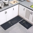 thumbnail image 2 of Alfombrilla de cocina antideslizante de 2 piezas con respaldo de goma, felpudo, de alfombra alfombrilla de cocina de simple (gris 40 * aquatica Macarena alfombra de piso de cocina, 2 of 5