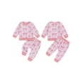 thumbnail image 2 of Nituyy Toddler Girls 2PCS Fall Sets Long Sleeve O Neck Bow Print Sweatshirt Drawstring Pants, 2 of 9